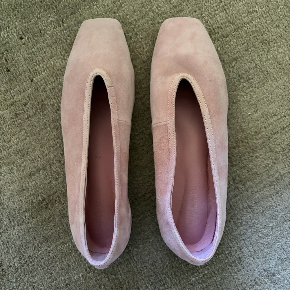 Tony Bianco Suede Pink Flats